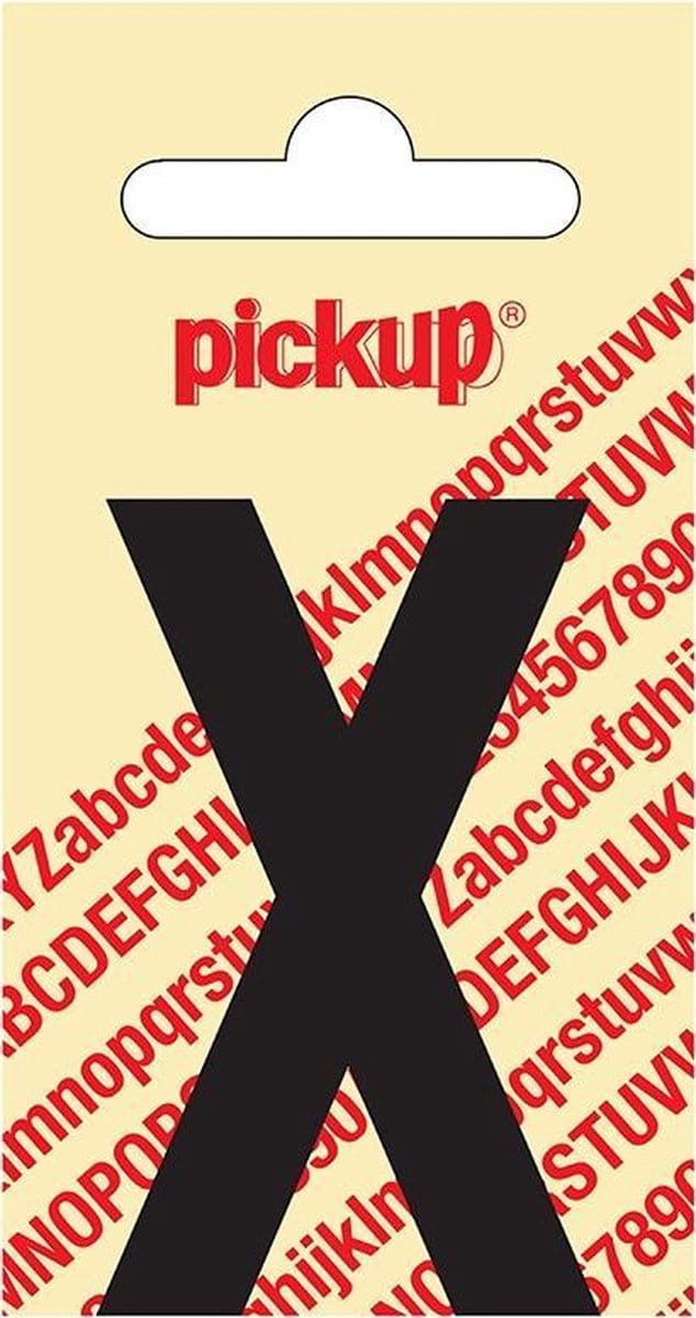 Pickup plakletter Nobel 60 mm zwart X - 31002060X