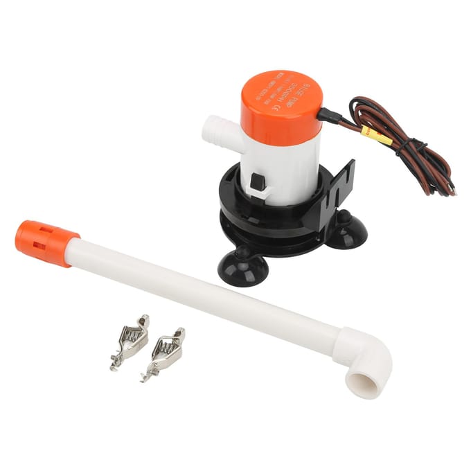 350GPH 12V Livewell Aasbak Beluchtingspomp Dompelbaar Draagbaar Bodem Zuignap voor Marine Boot