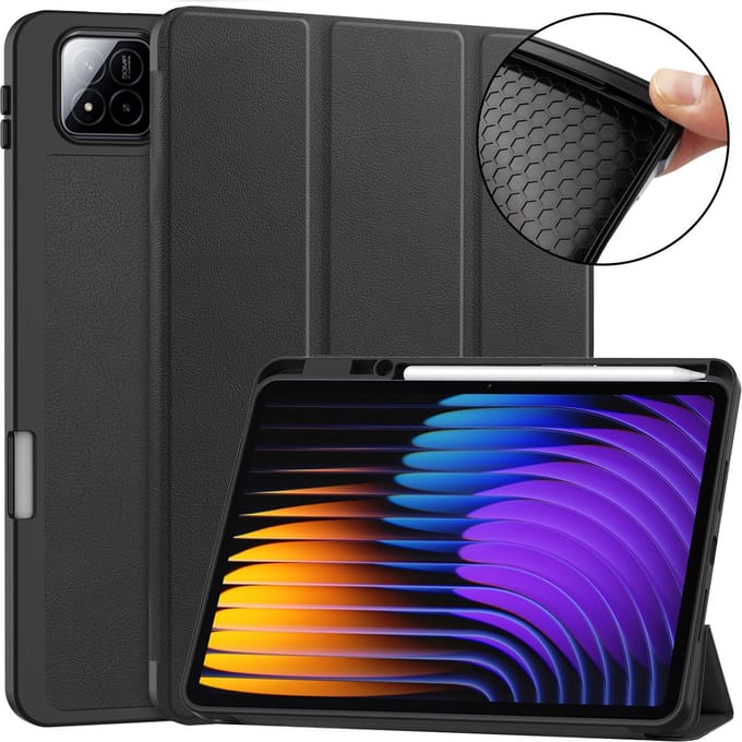 EtuiTab Serie - Slim Tablet Hoes - Zwart - Plaats voor Rysik - Magneet Auto-Wake