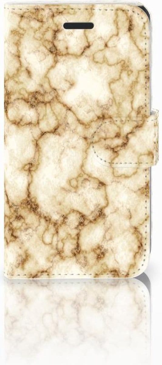 Samsung Galaxy Xcover 3 | Xcover 3 VE Bookcase Marmer Goud