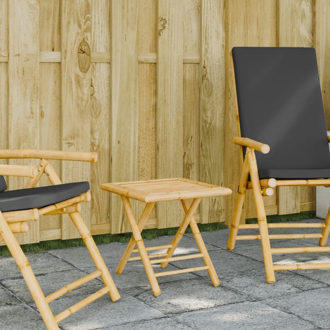 vidaXL - Tuintafel - inklapbaar - 45x45x45 - cm - bamboe
