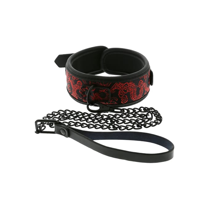 Dreamtoys Blaze deluxe halsband & riem - Rood