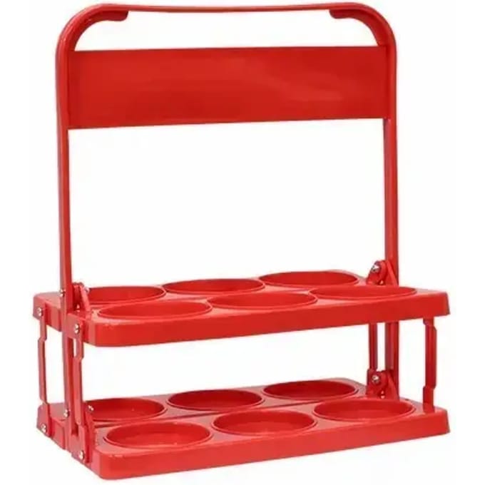 Pvc Flessenhouder Basic 6uds Voor 6 Flessen 750 Ml Rojo ÚNICA