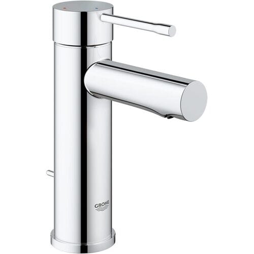 GROHE Essence New Wastafelkraan - lage uitloop - met trekwaste - chroom - Waterbesparend