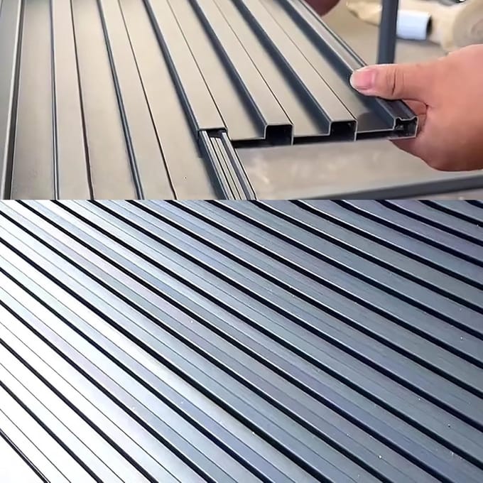 Dakpanelen - Geïsoleerde Golfplaten - Serre Overkapping - Dubbelwandig Geïsoleerd - L 400cm - Grijs