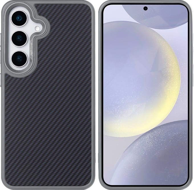 Rixus Mag Carbon With MagSafe For Samsung Galaxy S25 Titanium Black