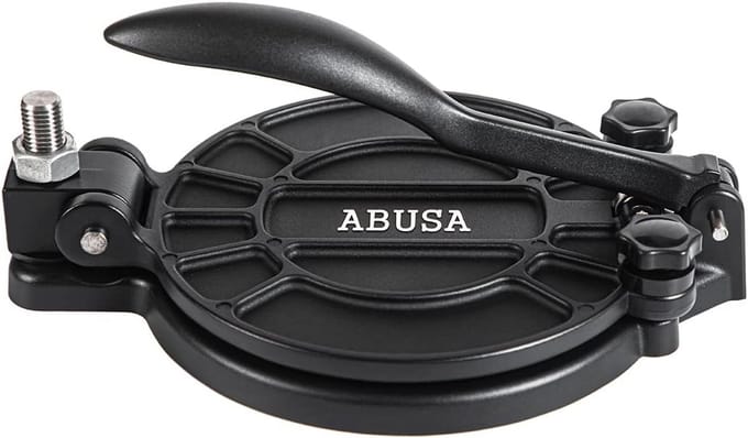 Tortillapers - Deegpers - Plat Brood Maken - Verstelbare Dikte - 8 Inch - Zwart