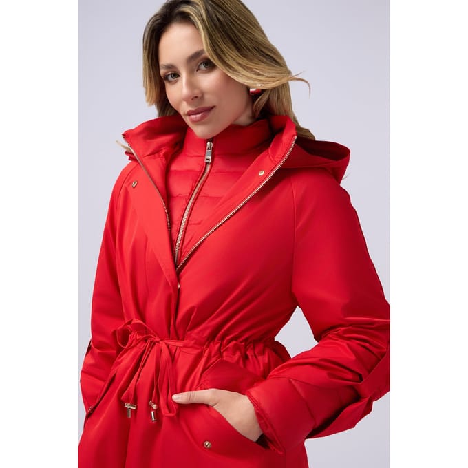 Oltre Parka With Matching Down Jacket Red Maat: 36 | Winterjassen Outlet | Dames | Rood