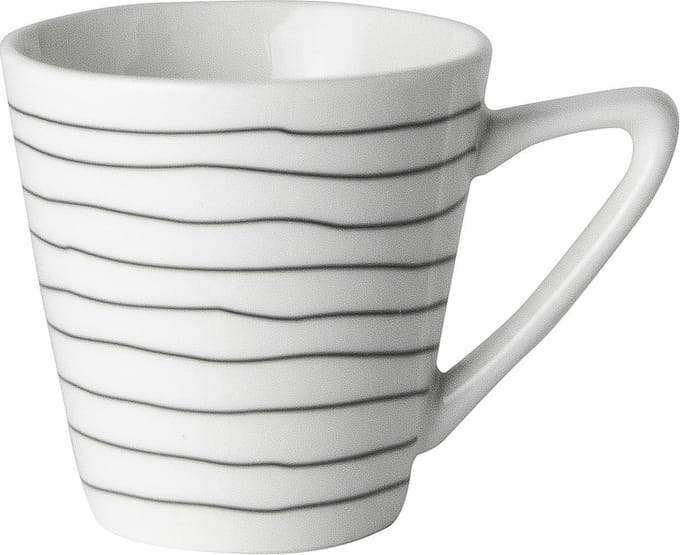 Dutch Rose Loft Zwart-Wit Espresso Kopje Zwarte Strepen 9 cl