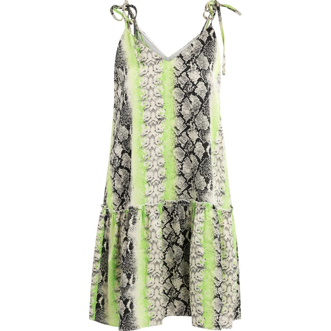IZIA Mini-jurk met slangenprint Dames Groen Veelkleurig