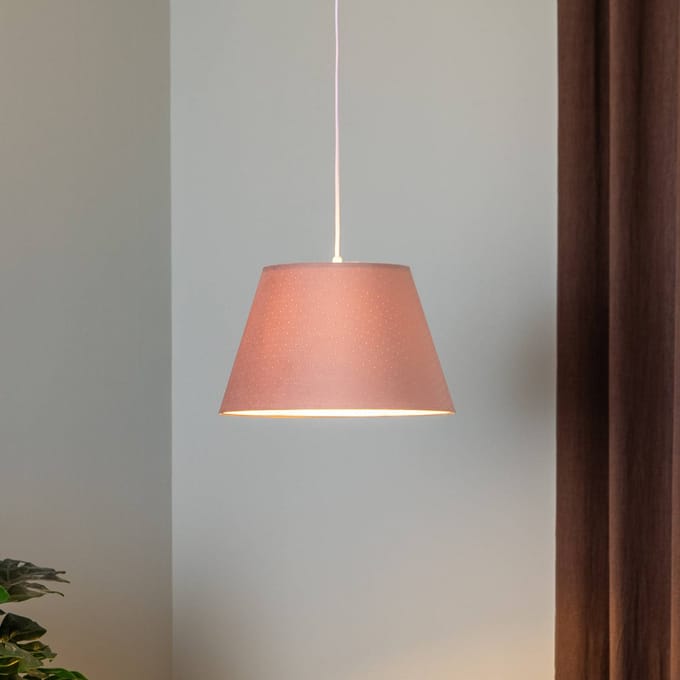 Maco Design Hanglamp Rosabelle, kegelvormig, roze, 1-lamp.
