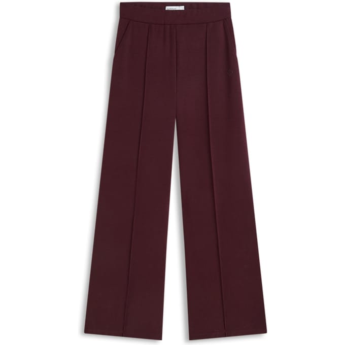 Summum Wide Leg Pant Soft Scuba Pantalons Bordeaux 4s3019-30606