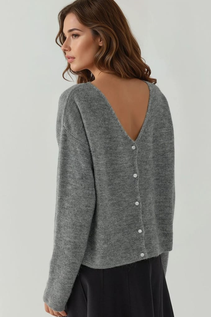 Ultra Zachte V-hals Gebuttonde Dual-use Cardigan