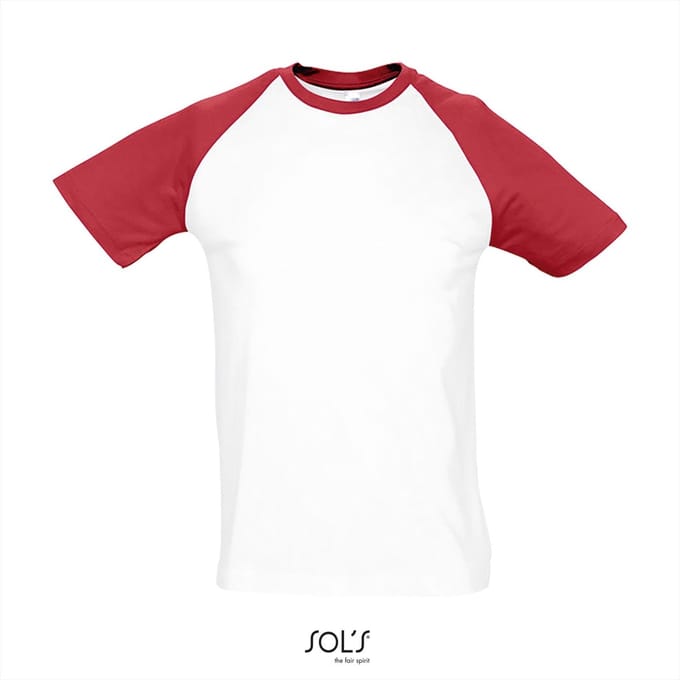 SOL'S Raglan T-Shirt Funky 150 L140 - White/Red - M