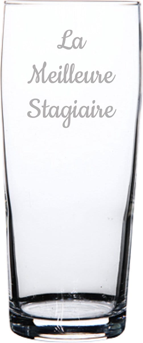 Bierfluitje gegraveerd - 19cl - La Meilleure Stagiaire