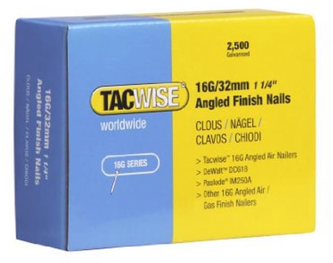 Type 16G/32 mm Verzinkte Afwerknagels voor Houtbewerking - 2500 Stuks