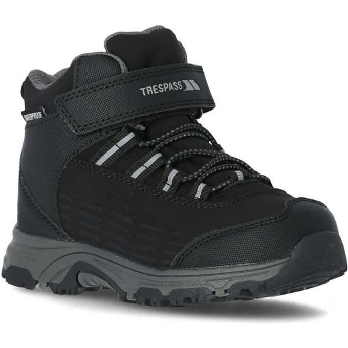 Trespass Kinderen/Kinderen Harrelson Mid Cut Wandelschoenen (Zwart)