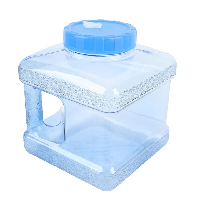 Distilleerwatercontainer PP Buiten Draagbare Waterfles voor Thuis Tandheelkunde Schoonheid 5L Wit blauw