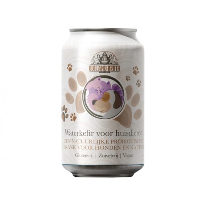 Boil & Broth Waterkefir voor honden - Sinasappel & Mango - 330ml - probiotische drank