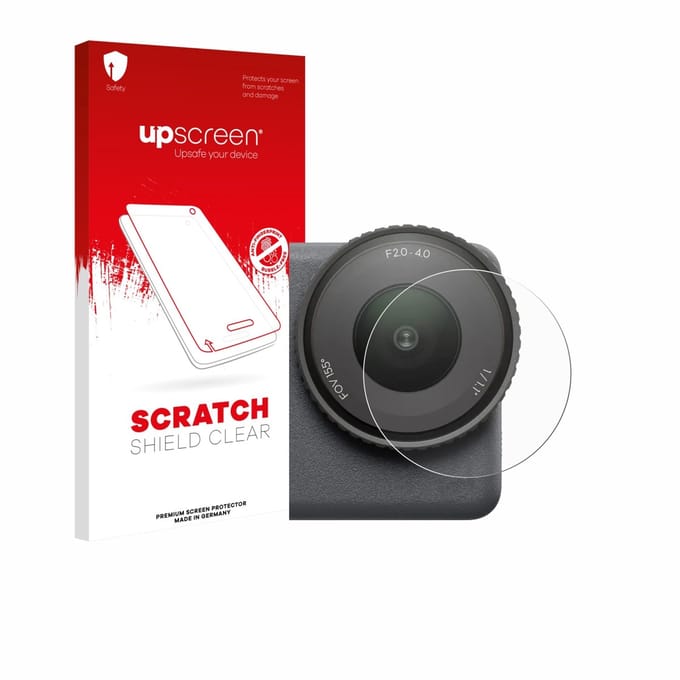 upscreen - Screenprotector voor DJI Osmo Action 6 (Lens) - Folie Beschermfolie transparant
