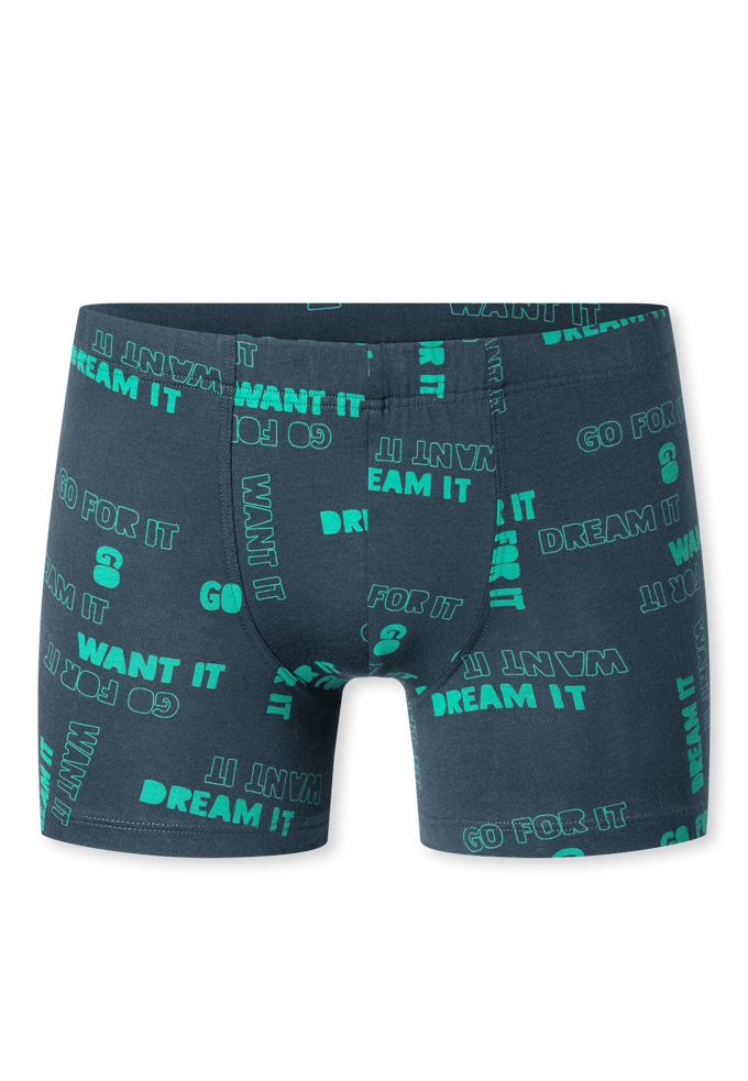 Shorts, set van 5, met streepjes donkerblauw/groen - 95/5 140