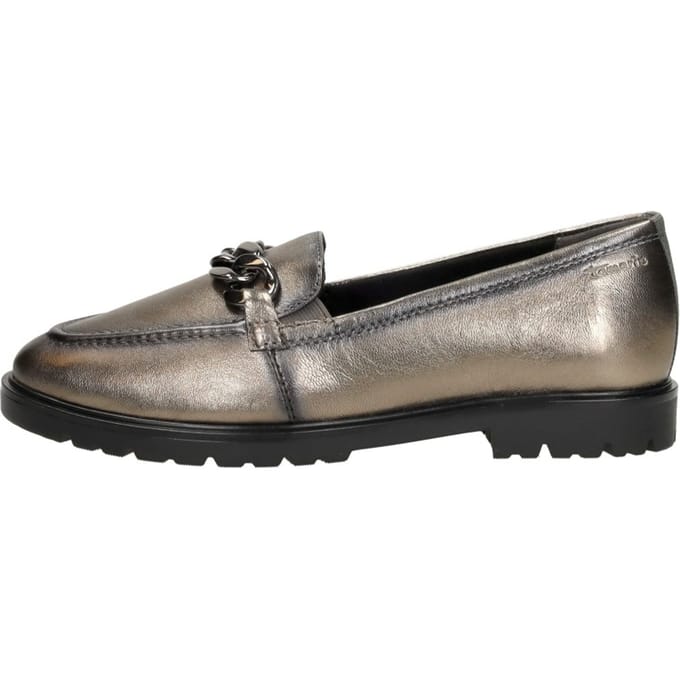 Tamaris Instappers zilver Leer - Maat 37