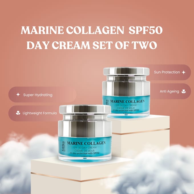 ErthSkin London Marine Collagen SPF50 dagcrèmeset 100