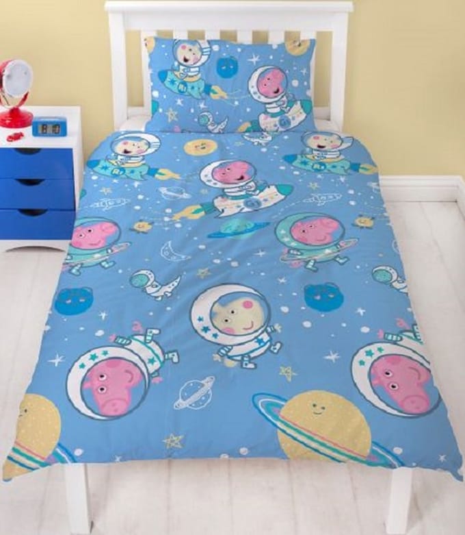 Peppa Pig Dekbedovertrek - Eenpersoons - Blauw - George Big Dekbed - 1-persoons