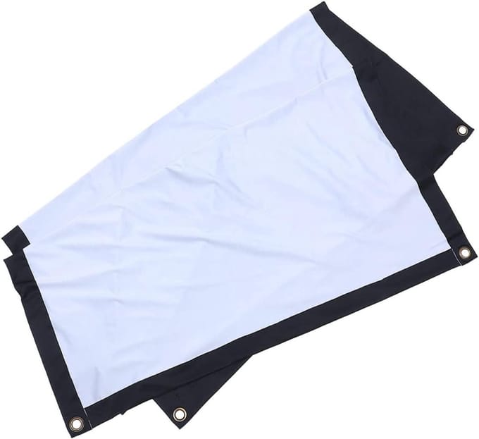 Projectiescherm Vouwbaar - Draagbaar Scherm - Thuisbioscoop Maken - Kreukvrij Polyester - 186 x 105 cm - Wit