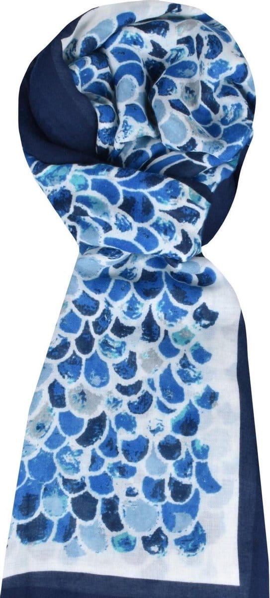 Sjaal- -Blauw tinten -100 % Viscose- natuurlijke materialen