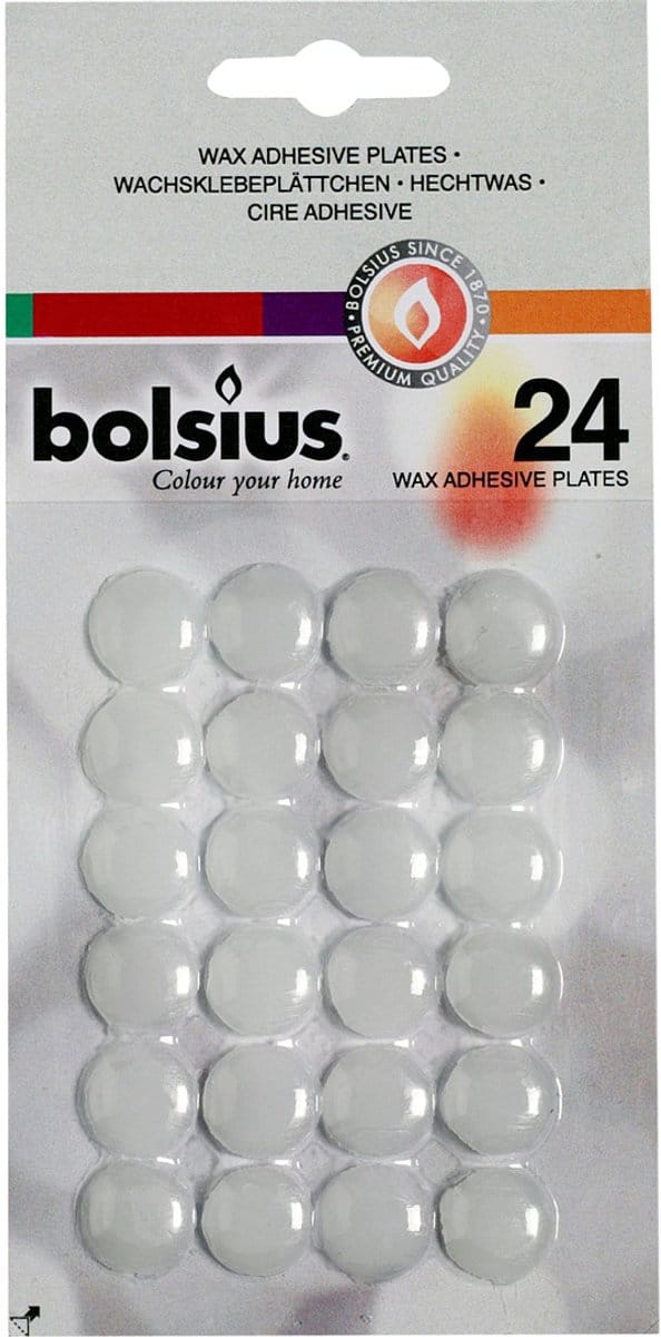 Bolsius - Hechtwasrondjes - 24 stuks per verpakking - Wit
