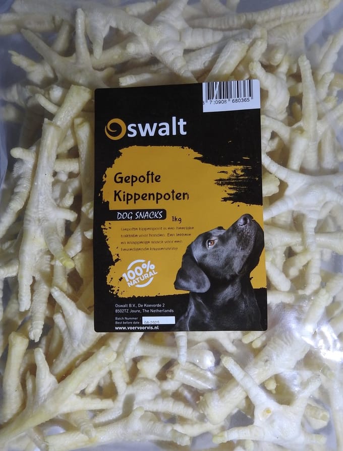 Oswalt Gepofte Kippenpoten - Hondensnack - 1KG