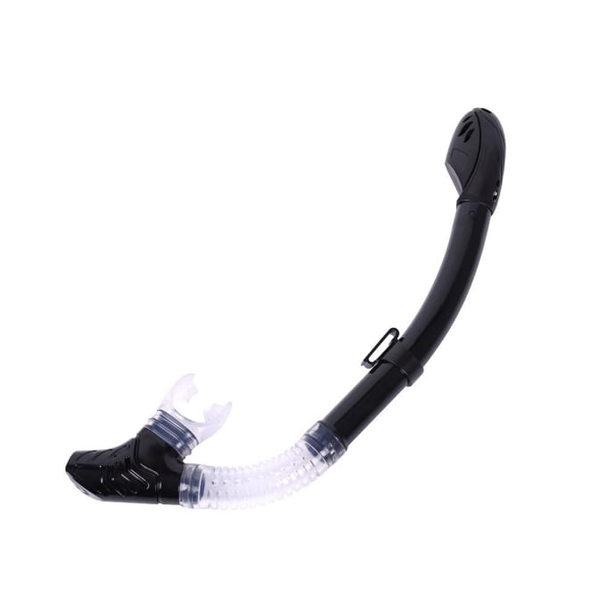Tuba de plongée libre entièrement sec en silicone S28 noir