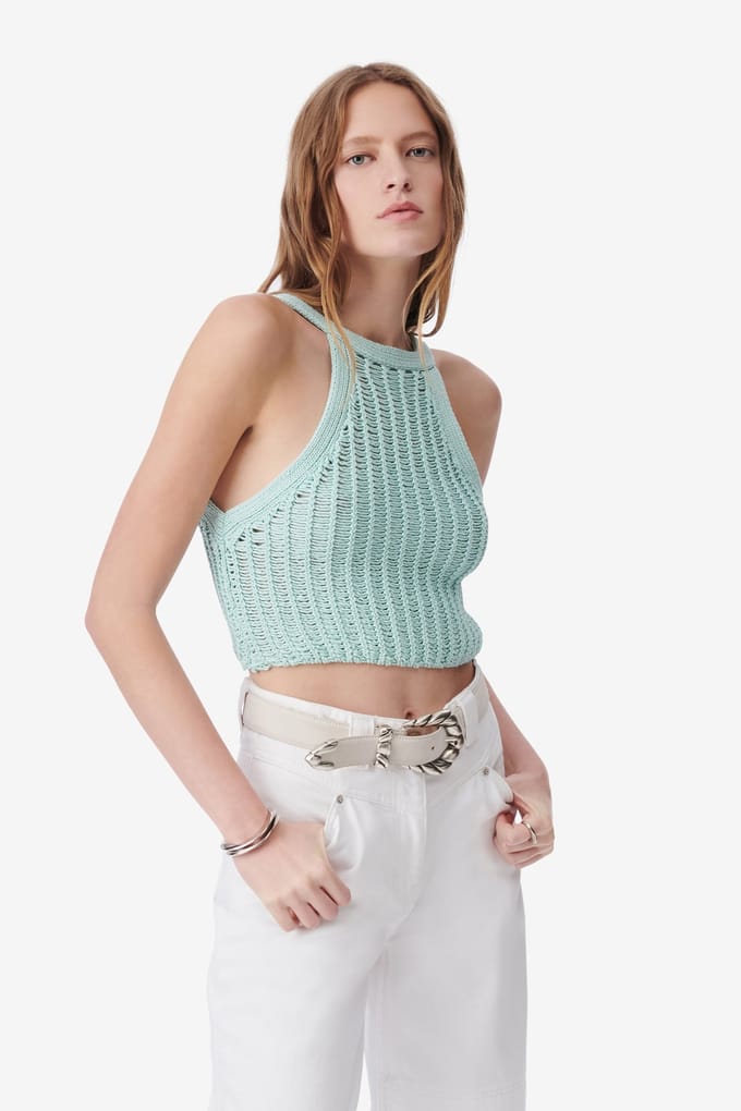 IRO Paris Ozzy Pullover Aqua Taglia: L | Canottiere Outlet | Donna | Ciano