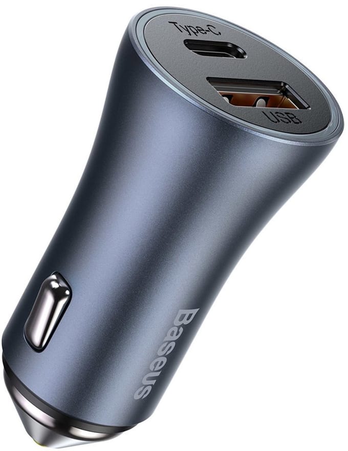 Baseus Golden Contactor Pro car charger USB + USB-C QC4.0+ PD SCP 40W (gray)