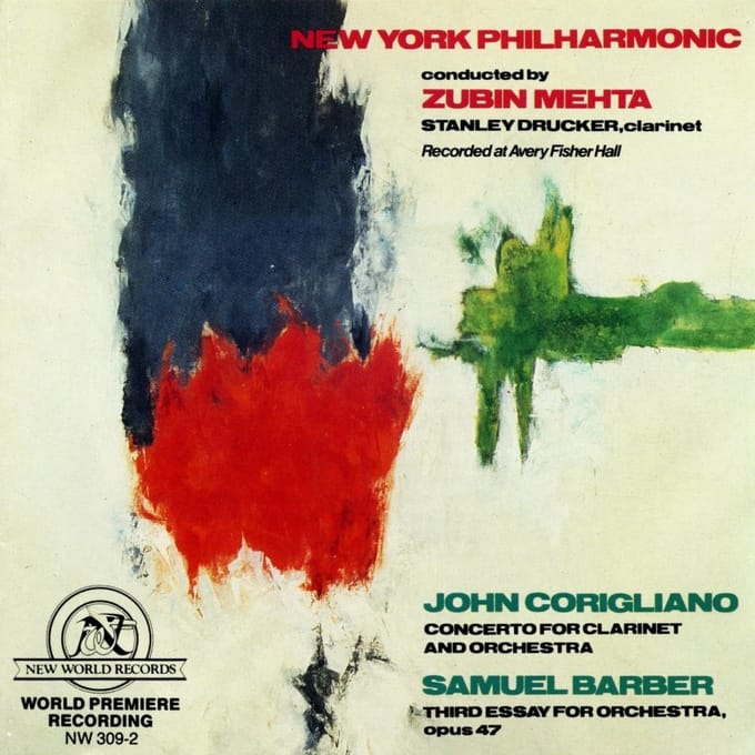 New York Philharmonic, Zubin Mehta, Stanley Drucker - Concerto For Clarinet And Orchestra | Third Essay For Orchestra, Opus 47 (CD)