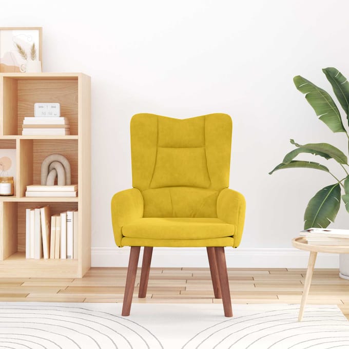 vidaXL - Fauteuil - Geel - 63 - x - 67 - x - 94 - cm - Fluweel