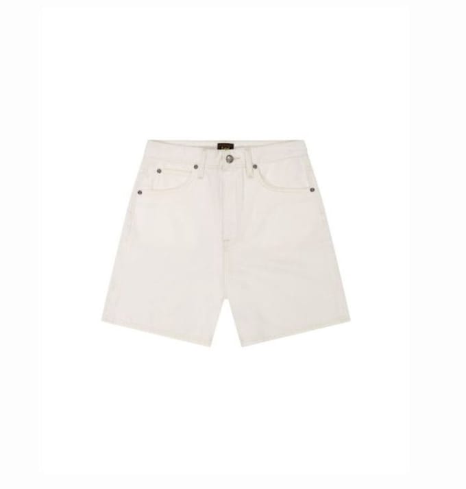 LEE STELLA SHORT POWDER WHITE WIDE LEG DAMES