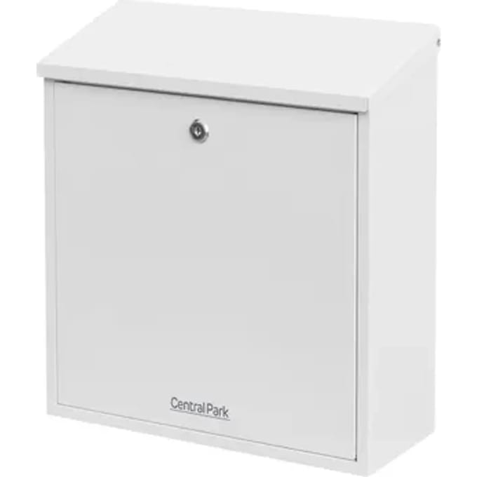 Central Park Wandbrievenbus Mailpal 500w - Staal - Wit - 36,5x41x16,5cm