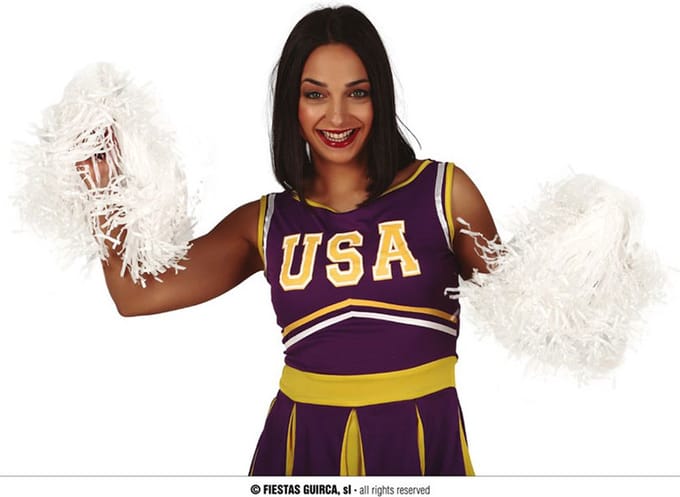 Fiestas Guirca - Pom-pom set wit (2 stuks)