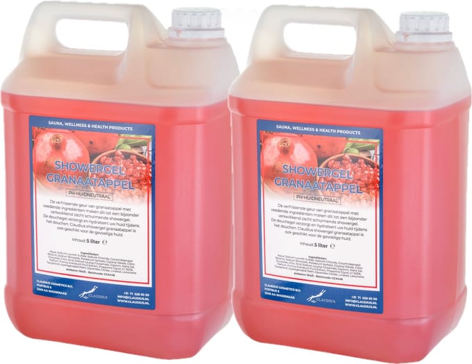 Claudius Douchegel Granaatappel 5 liter - set van 2 stuks - Showergel