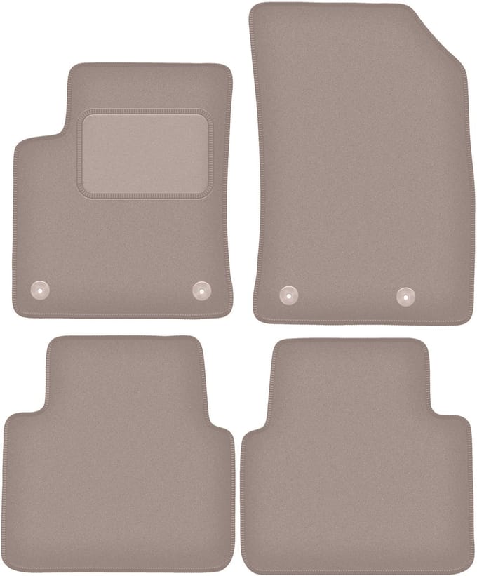 Beige velours vloermatten voor: Opel Crossland X crossover (2017-)