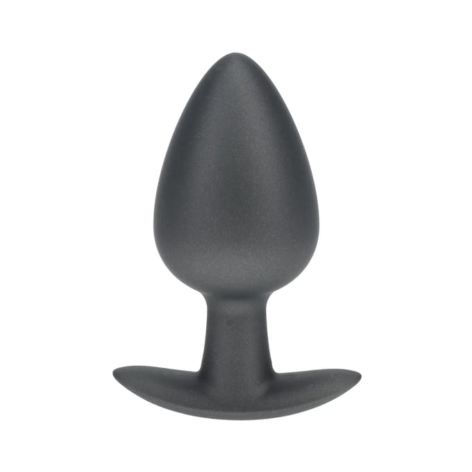 Ouch! Gladde Siliconen Buttplug 4 cm - Gunmetal