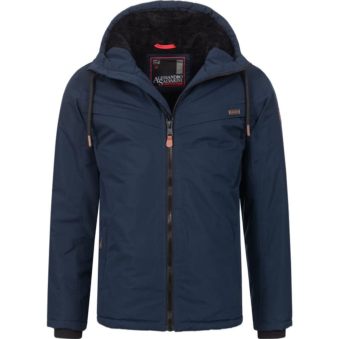 Alessandro Salvarini heren winterjas AS-331 met teddyvoering en capuchon