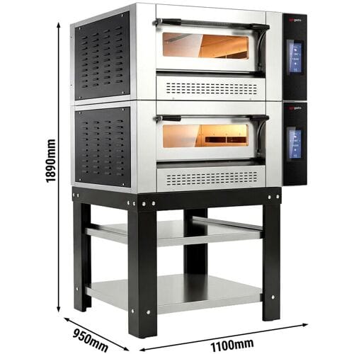 GGM Gastro Gas Pizzaofen - 4+4x 30cm - Touch - inkl. Untergestell