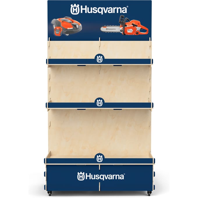 Houten display voor speelgoed