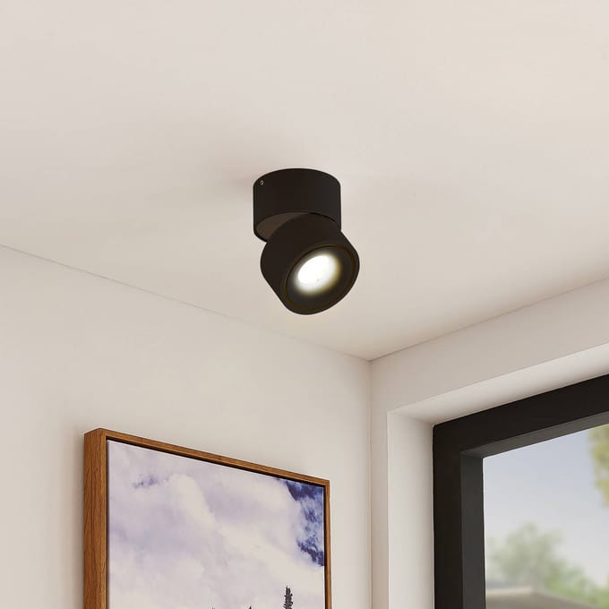 Arcchio LED plafondspot Rotari, 620 lm, 1-lamp, zwart