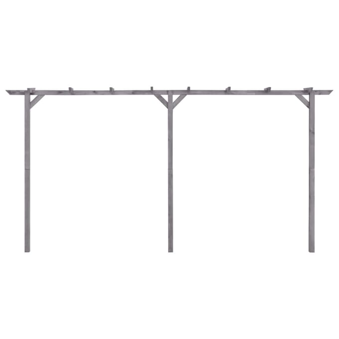 vidaXL - Pergola - 400x40x205 - cm - geïmpregneerd - grenenhout - grijs