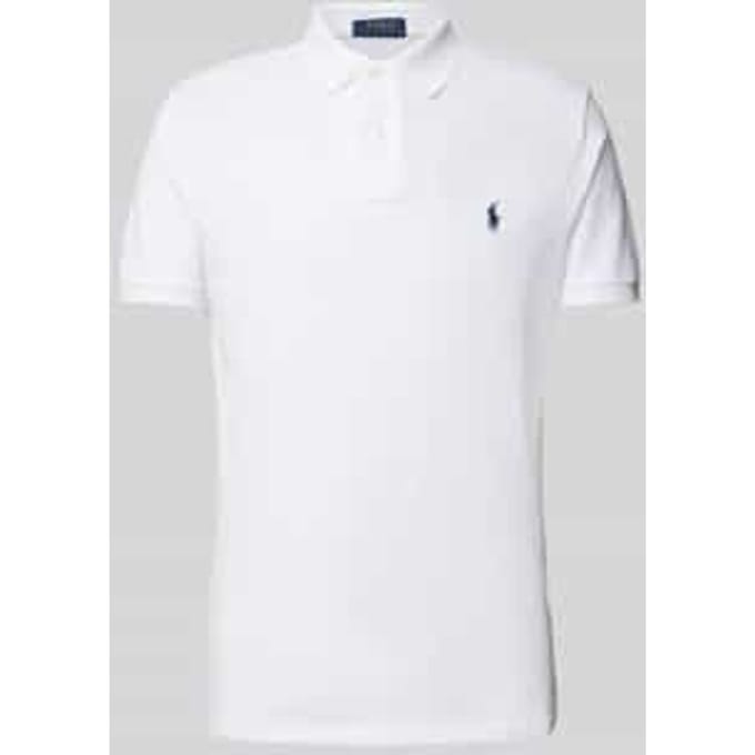 Slim fit poloshirt met labelstitching