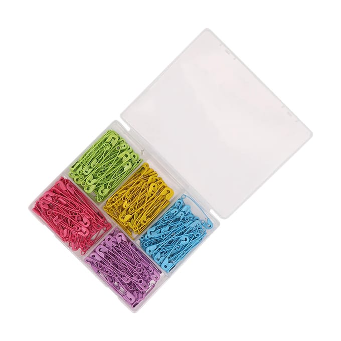 Épingles de sûreté Fil d'acier Sûres Robustes Colorées Combinaison Épingle d'étiquette pour Fabrication de bijoux DIY Vert clair gray